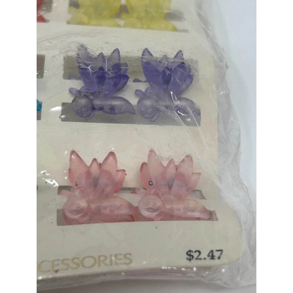 Vintage 90s Beauty‎ Magic Mini Butterfly Hair Claw Clips 2 Packs 24 Total NOS